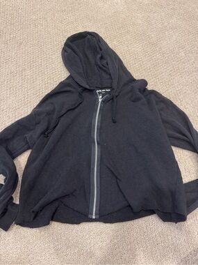 Girls Do Too Black Zip-Up Hooded Sweatshirt